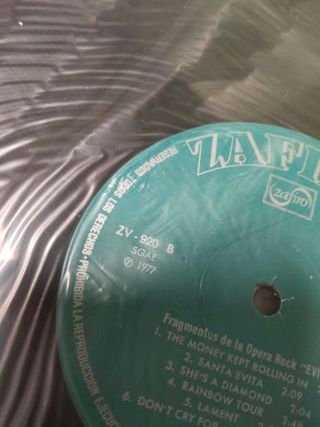 Vinilo Evita Fragmentos de la Ópera Rock 1977