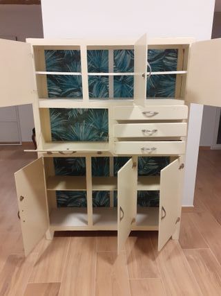 Alacena Cocina Antigua Metal Madera