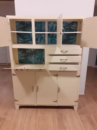 Alacena Cocina Antigua Metal Madera