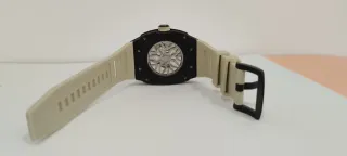 Reloj Megir Automático Negro y correa beig