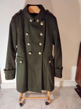 Cappottino militare panno verde scuro