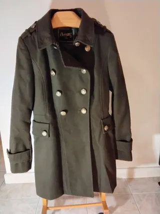 Cappottino militare panno verde scuro