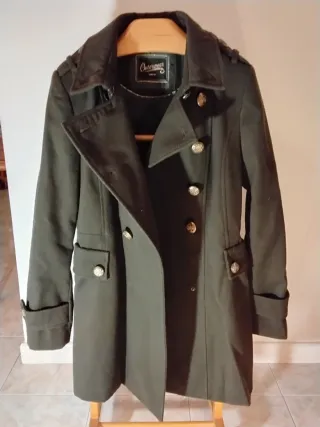 Cappottino militare panno verde scuro