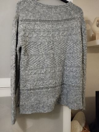 Conjunto vaquero y jersey gris.t.xs