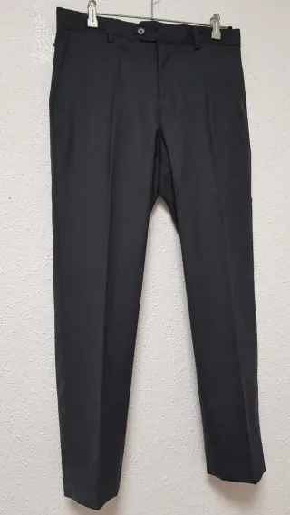 Traje Silbon Lana T.40 Negro Impecable