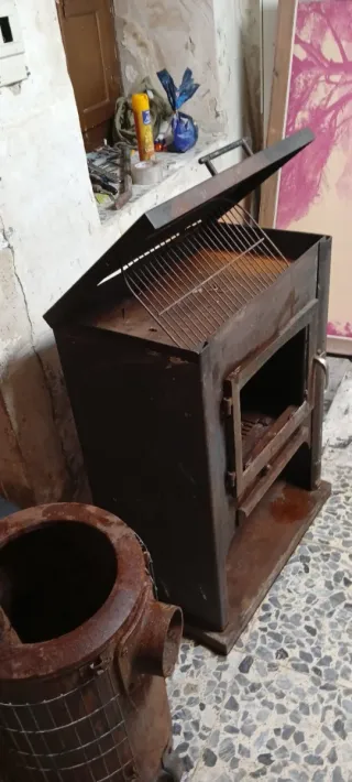 Chimenea Cocina Hierro Fundido Antigua