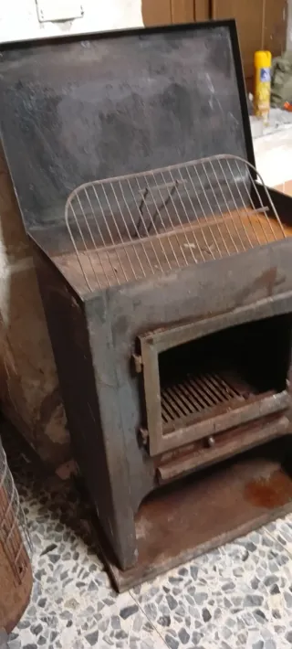 Chimenea Cocina Hierro Fundido Antigua