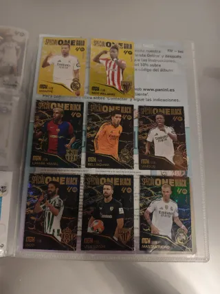 Cromos Panini Special One Gold y Black