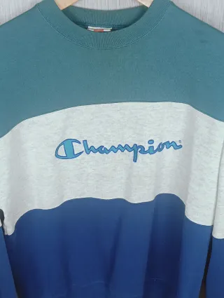 Felpa Champion Vintage Tricolore Taglia L