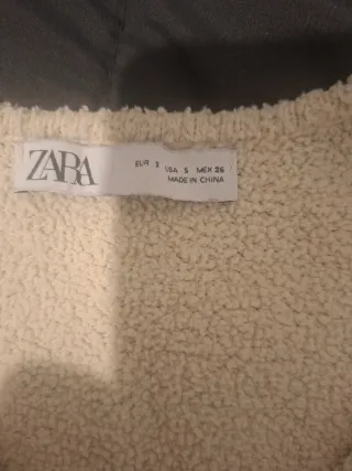 Body Zara Beige Texturizado Manga Larga