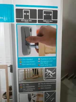 Barrera seguridad madera escaleras