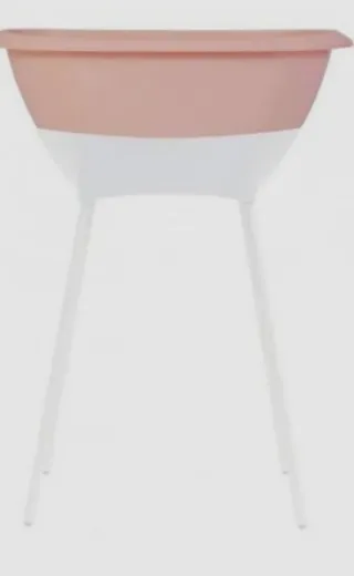 Bañera bebé Luma rosa y blanco