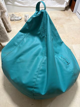 Puf Turquesa Piel Sintética