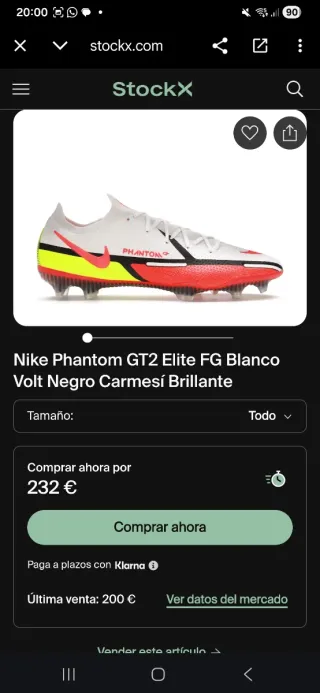 Botas de fútbol Nike Phantom GT 45