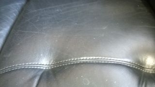 EXTRAORDINARIO SOFÁ de cuero negro 3 CUERPOS