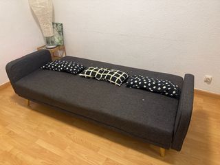 Sofá cama gris oscuro (Precio negociable)