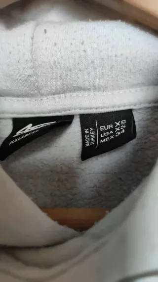 Sudadera Pull&Bear Blanca Gráfico Espalda XS