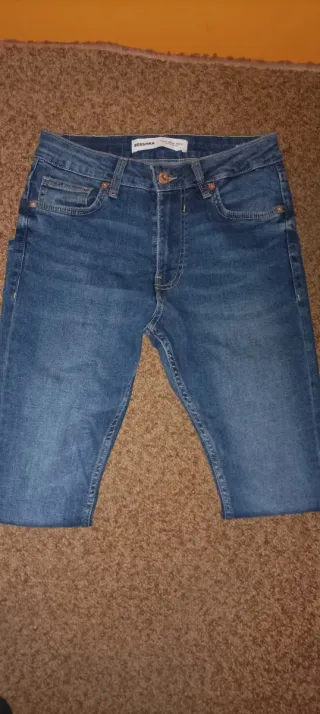 Pantalón vaquero Bershka mujer azul