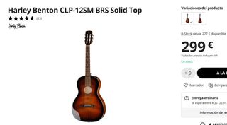 Guitarra Acústica Harley Benton Sunburst