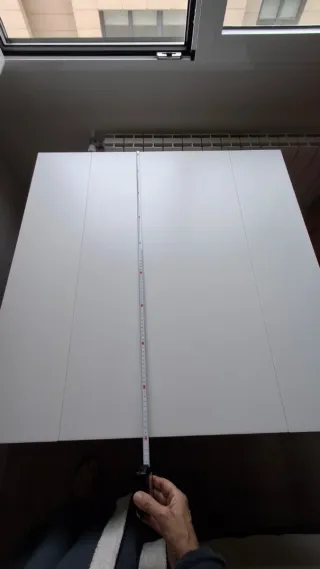 Mesa comedor madera blanca plegable