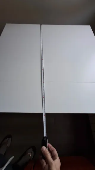 Mesa comedor madera blanca plegable