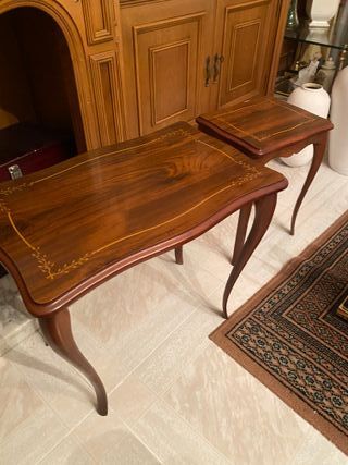 Mesas Nido Auxiliar Madera Vintage