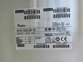 Congelador vertical Whirlpool 160cm