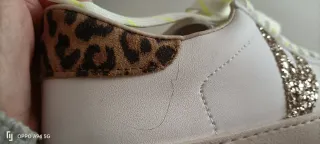 Zapatillas Victoria Blancas Glitter y Animal Print