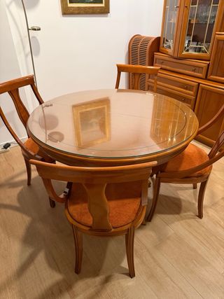 Conjunto comedor completo mader a macizo clasico