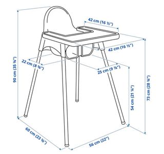 Trona Ikea con bandeja. Sólo 1 uso.