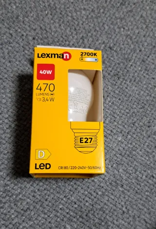 6 Bombillas LED Lexman 40W E27 2700K 470 Lúmenes