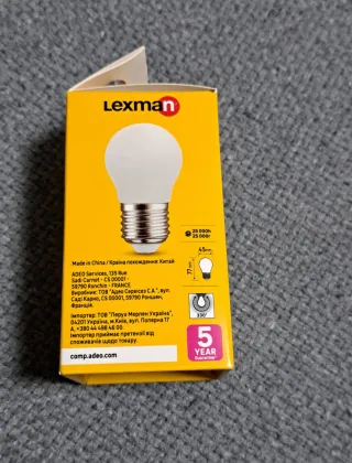 6 Bombillas LED Lexman 40W E27 2700K 470 Lúmenes