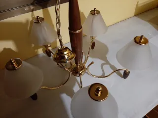 Lámpara de techo madera y metal