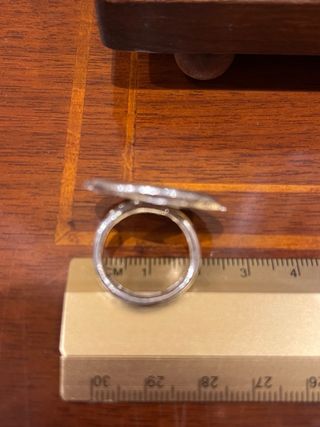 Anillo Tous Plata ojo ver medida con regla
