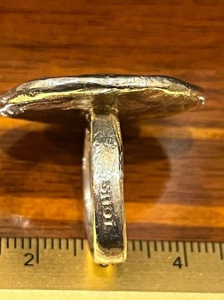 Anillo Tous Plata ojo ver medida con regla