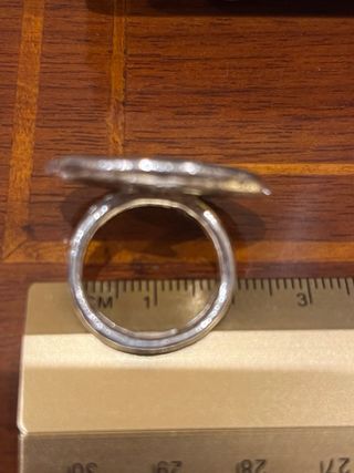 Anillo Tous Plata ojo ver medida con regla