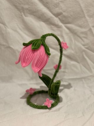 Lámpara flor artesanal