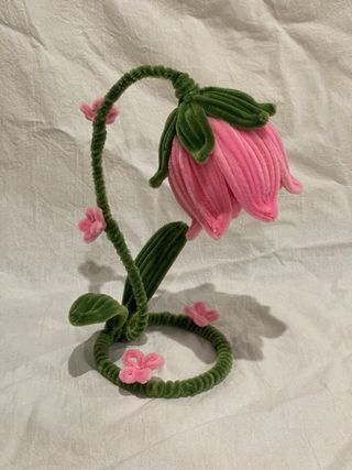 Lámpara flor artesanal