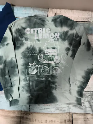 Jersey azul y Sudadera Verde Zara, chico 12 años