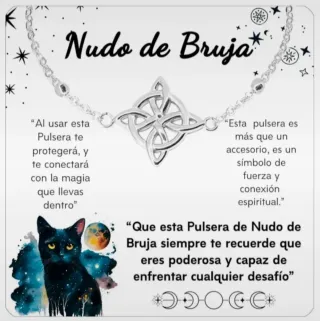 Pulsera Nudo de Bruja Plata