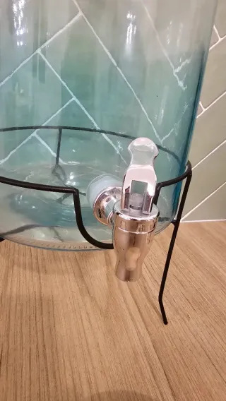 Dispensador Agua Vidrio 8L con Soporte