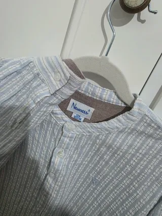 Camisa Newness Rayas Azul y Blanco Talla12 años