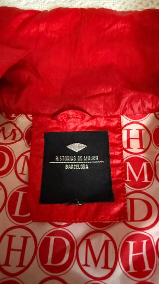 Chaqueta roja mujer con cinturón