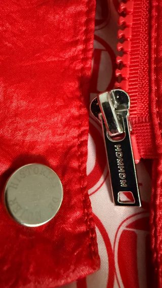 Chaqueta roja mujer con cinturón