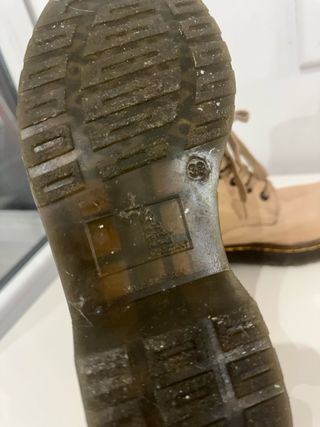 Botas de piel rosa/beige