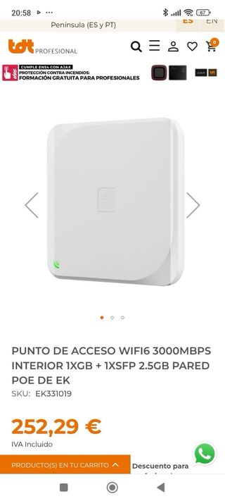 Antena Repetidor WiFi EK AX 3000