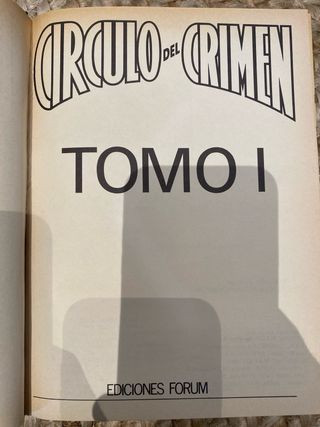 Libros policiacos “Círculo del Crimen” (2 tomos)