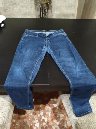 2 Pantalones vaqueros Massimo Dutti mujer azul