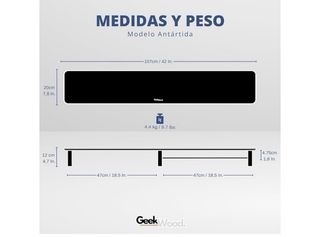 GeekWood Soporte Doble Nogal