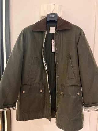 Chaqueta tipo Barbour Verde Talla XS